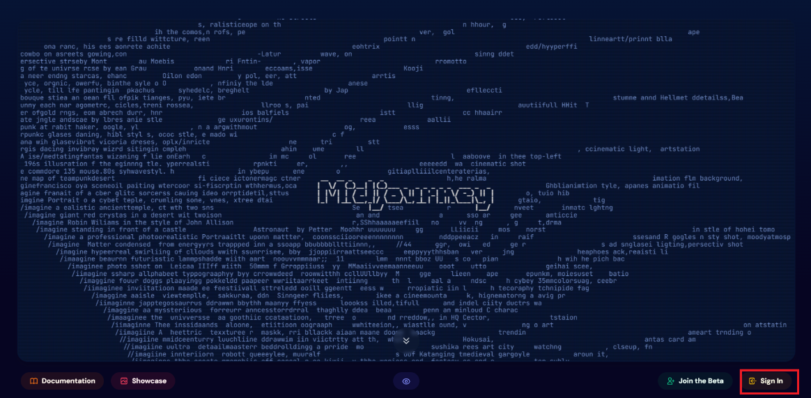 미드저니 홈페이지