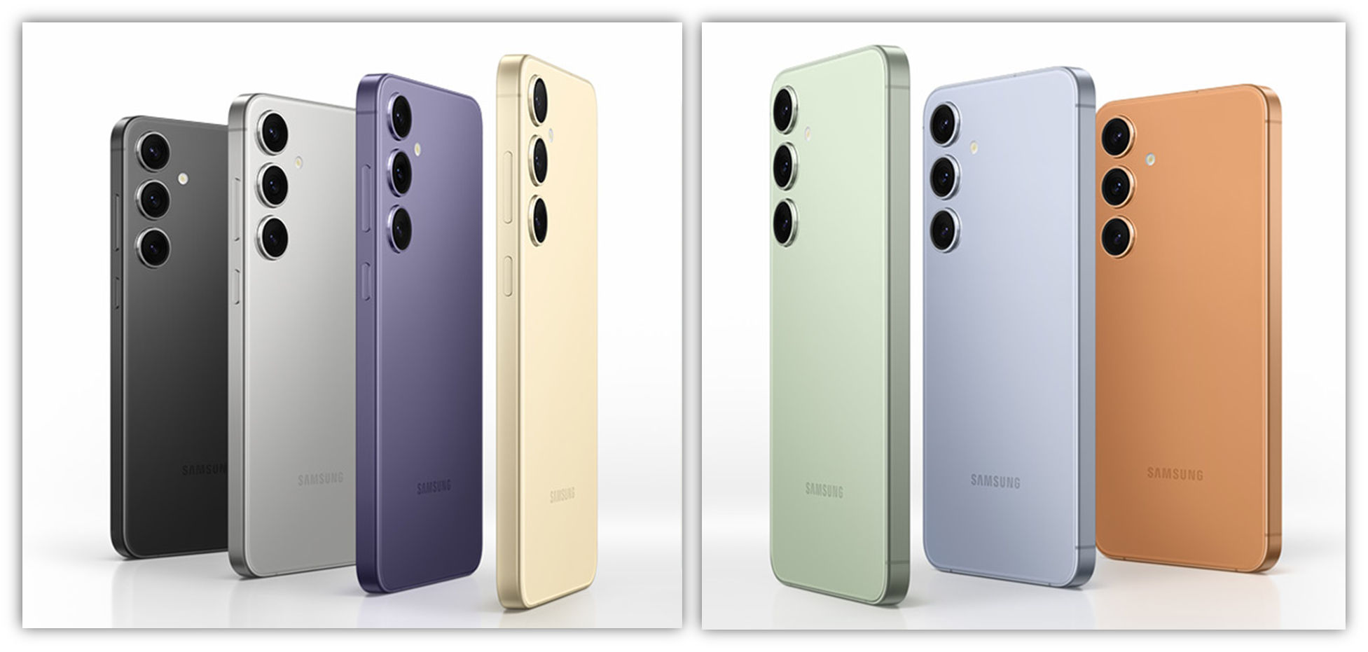 갤럭시 S24 컬러 (왼:일반컬러 오:삼성닷컴 전용 컬러)