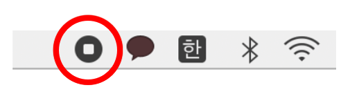 화면 녹화 중지