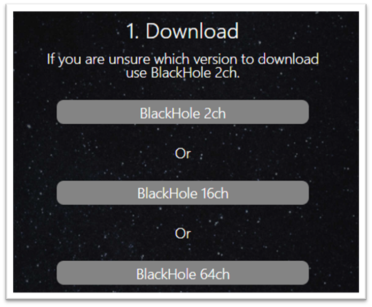 블랙홀 다운로드 옵션 